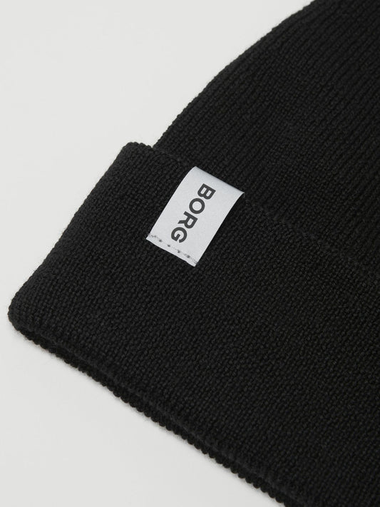 Bjorn Borg Σκούφος Unisex - Borg Merino Running Beanie - Black Beauty