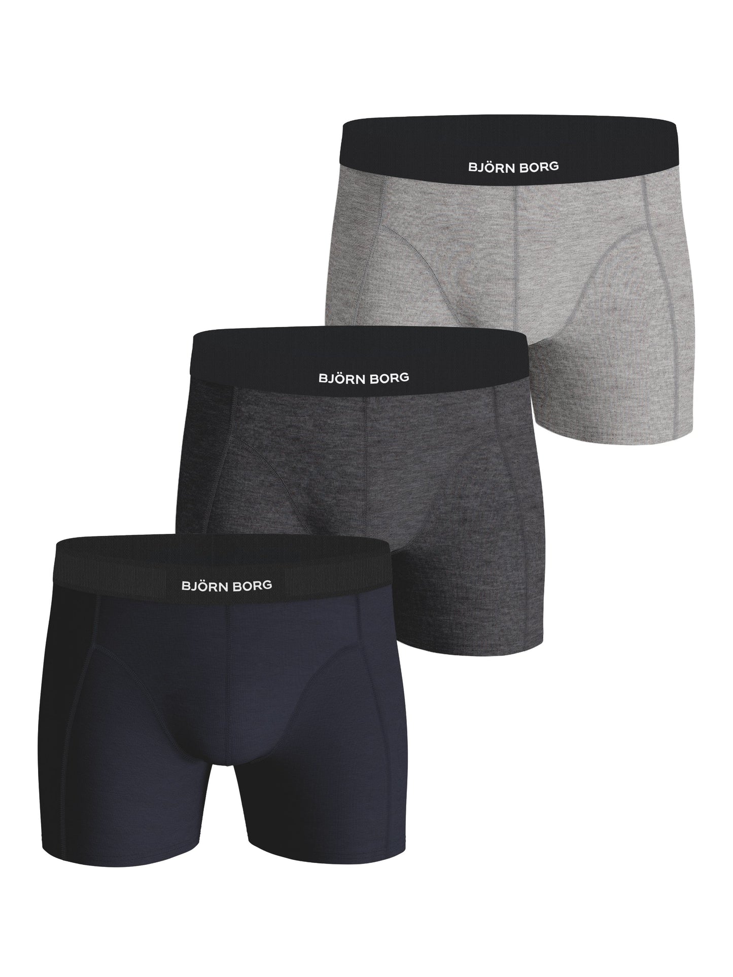 Bjorn Borg Ανδρικά Εσώρουχα 3 τεμ. - Premium Cotton Stretch Boxer 3p - 10002353-MP001 - Multicolor