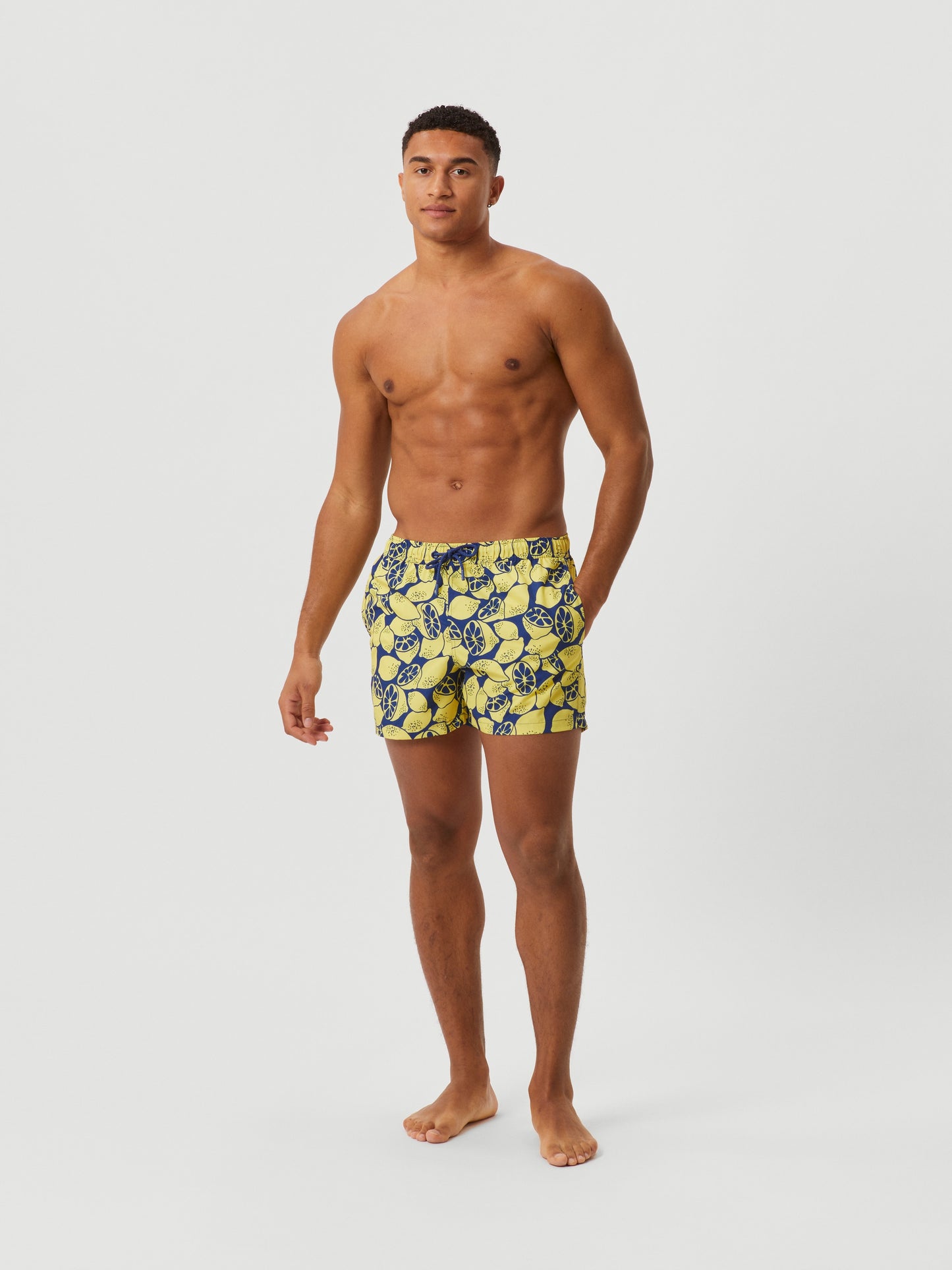 Bjorn Borg Ανδρικό Μαγιό Σόρτς - Borg Print Swim Shorts - Limoncello Big 1