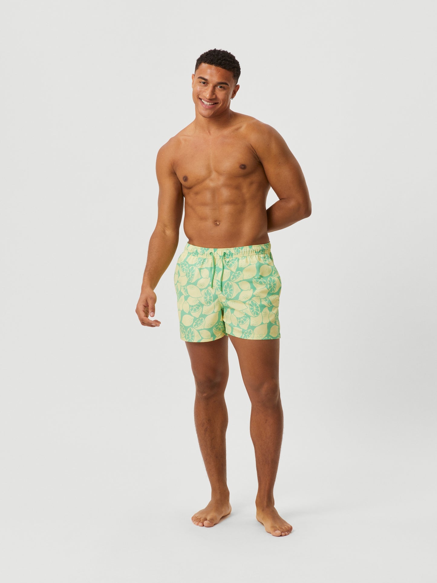 Bjorn Borg Ανδρικό Μαγιό Σόρτς - Borg Print Swim Shorts - Limoncello Big 2