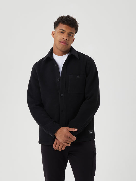 Bjorn Borg Ανδρική Πλεκτή Ζακέτα - Centre Overshirt - Black Beauty