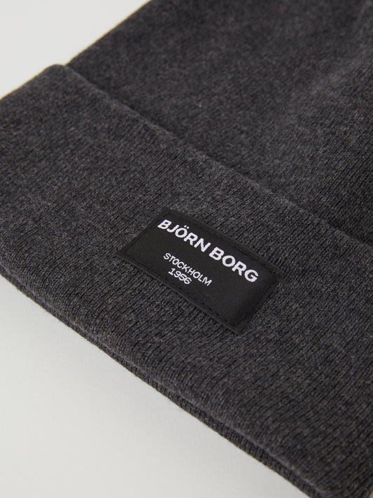 Bjorn Borg Σκούφος - Centre Beanie - Dark Grey Melange
