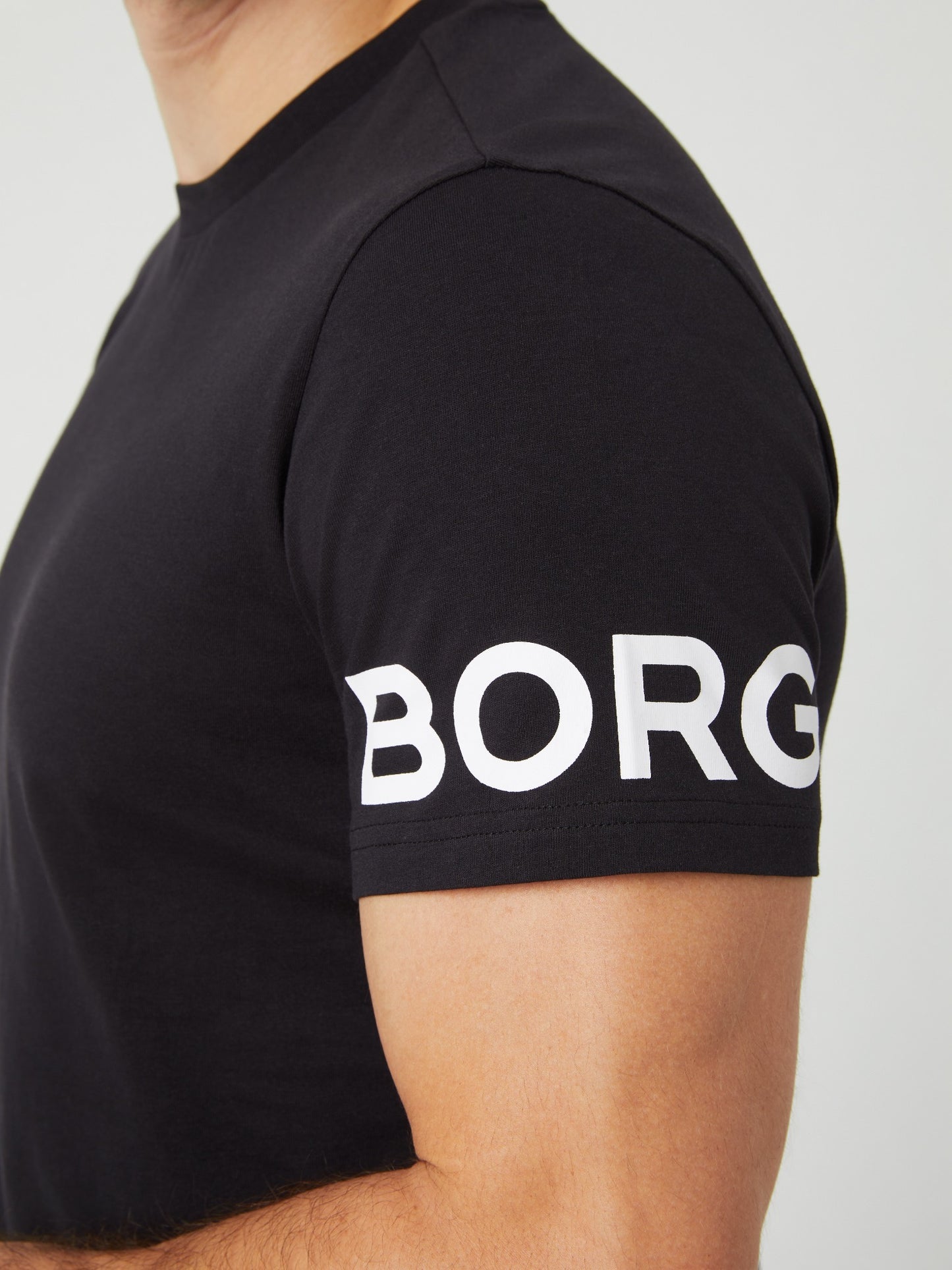 Bjorn Borg Ανδρικό Αθλητικό T-Shirt - Borg Cotton T-Shirt - Black Beauty