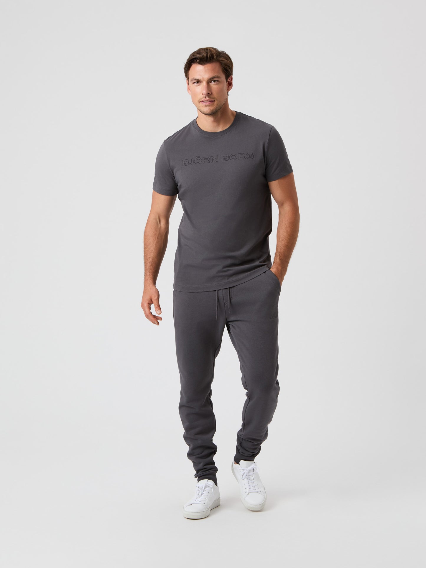 Bjorn Borg Ανδρικό Αθλητικό Τ-Shirt - Borg Essential 3 - Forged Iron