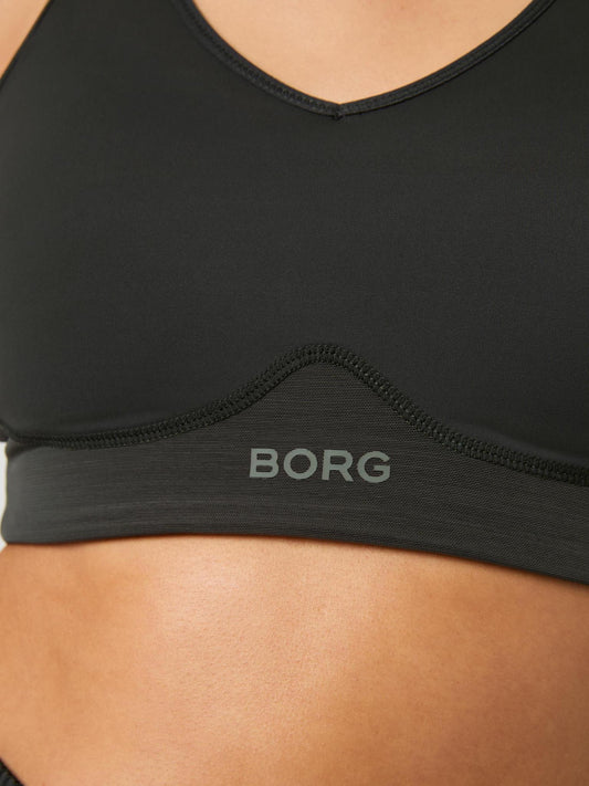 Bjorn Borg Γυναικείο Αθλητικό Μπουστάκι - Mid V Support Sports Bra - Peat
