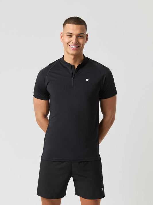 Bjorn Borg Ανδρικό Αθλητικό Polo - Ace Zip Polo Shirt - Black Beauty