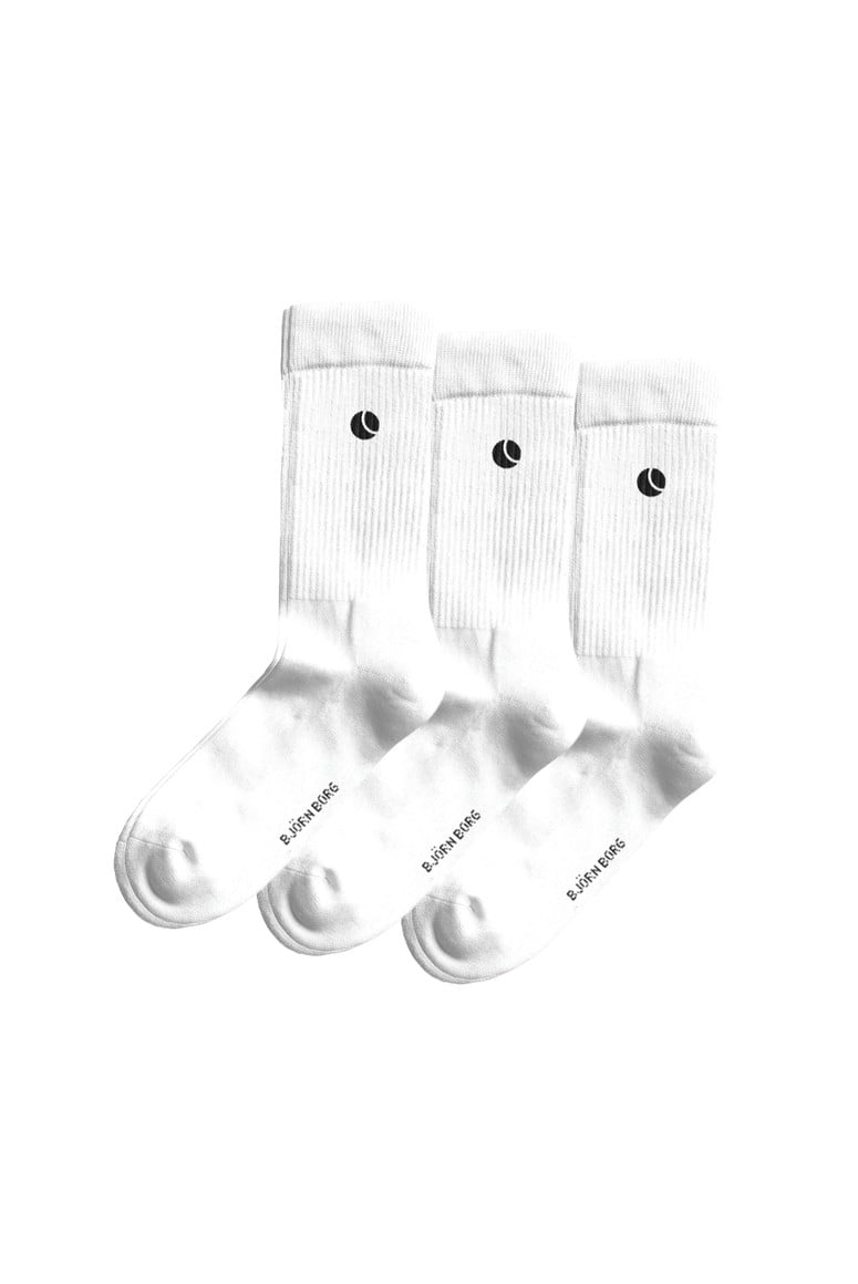 Bjorn Borg Κάλτσες Unisex 3 Ζεύγη - Core Crew Socks 3p - White