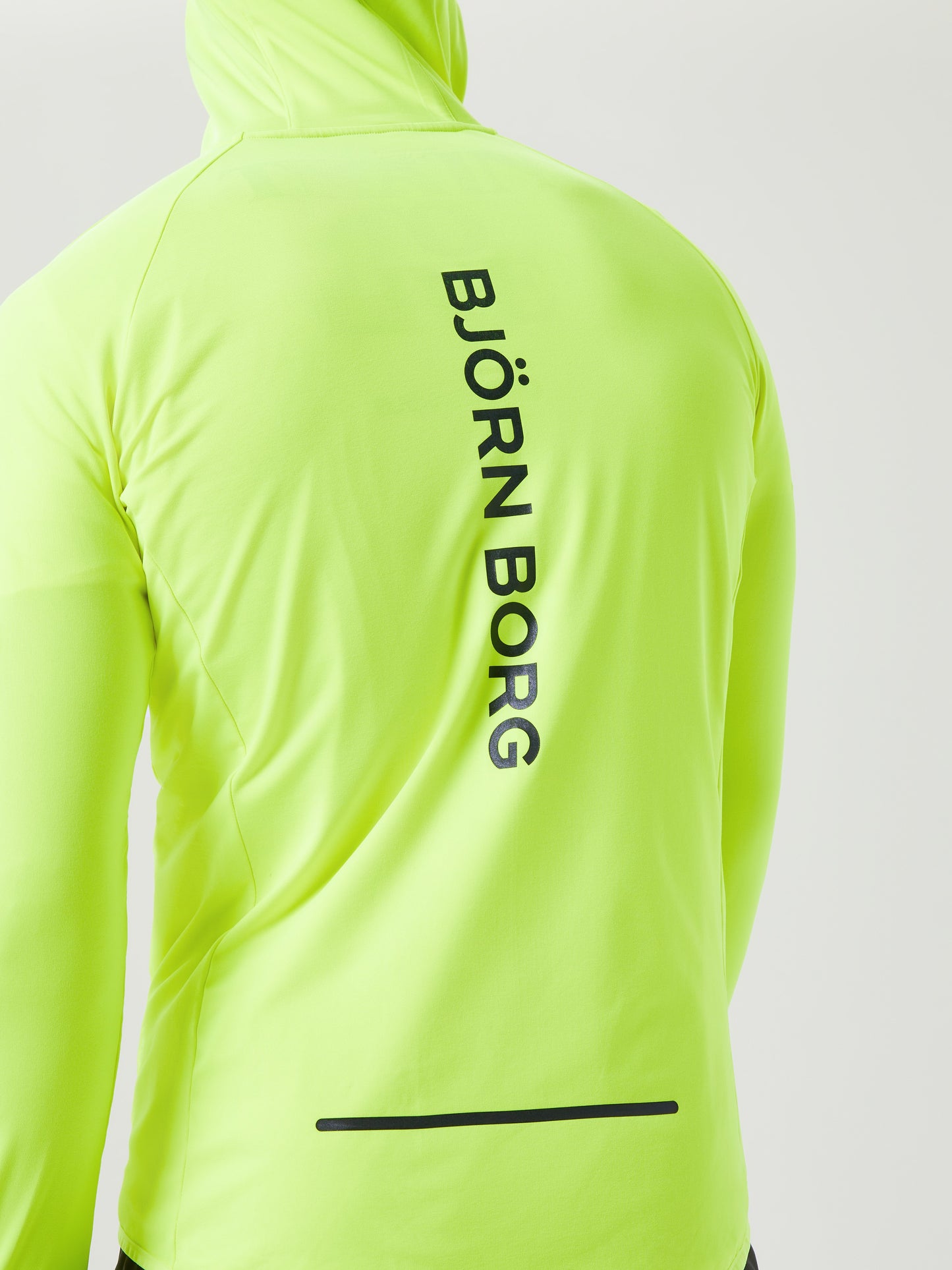 Bjorn Borg Ανδρική Αθλητική Ζακέτα - Borg Running Mid Layer Hood - Safety Yellow