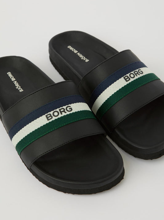 Bjorn Borg Unisex Παντόφλα - Unisex Heritage Slides - 10005960-BK055 - Black