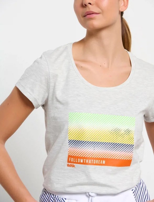 BodyTalk Γυναικείο BDTK κοντομάνικο t-shirt 1231-900728-54682 AN ΓΚΡΙ ΜΕΛΑΝΖΕ - E