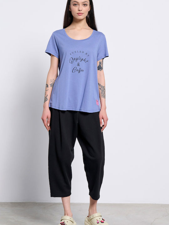 BodyTalk Γυναικεία Μακριά Κοντομάνικη Μπλούζα - BDTK T-Shirt SS - 1241-902628-00827 - BLUEBERRY - E