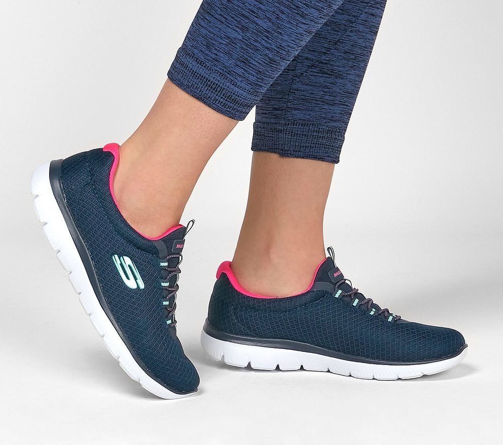 Skechers Παπούτσι Γυναικείο -Summits 12980-NVHP Navy/HOT Pink