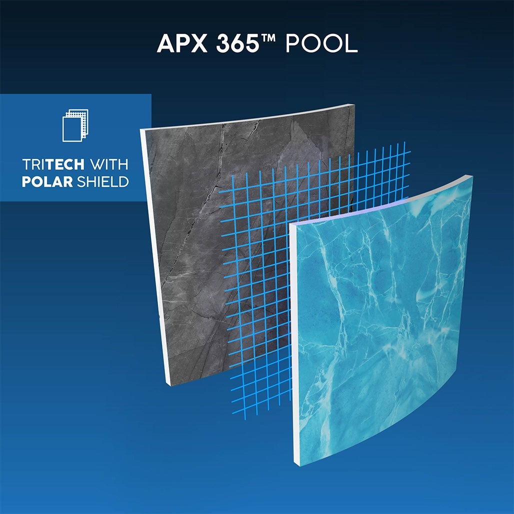 Bestway Πισίνα με ενισχυμένη κατασκευή - Apx 732X366X132CM Rectangular Pool Set - 15898 - Grey