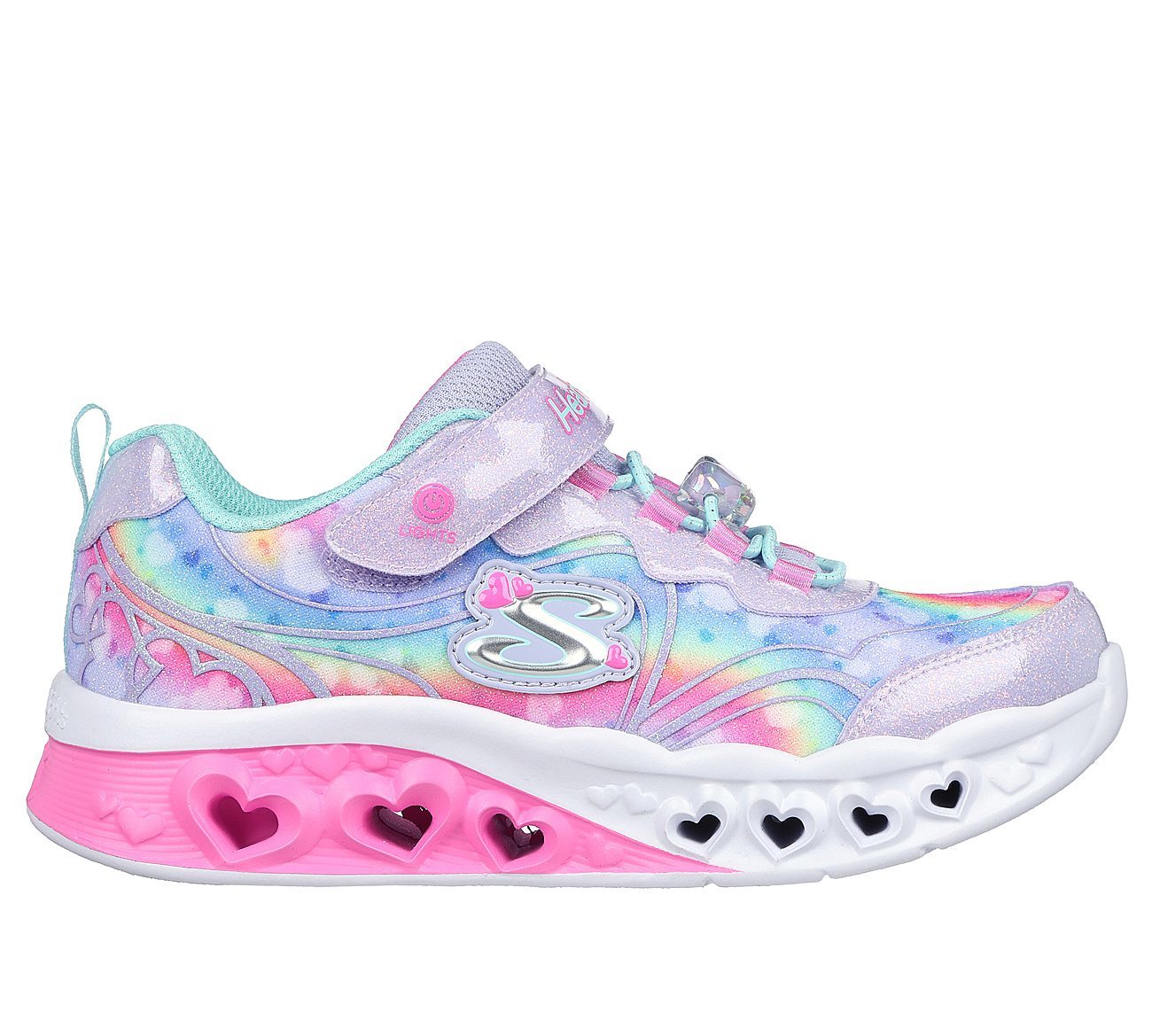 Skechers Παπούτσι για Κορίτσι - Flutter Heart Lights - Groovy Swirl - 303253L-LVAQ PURPLE