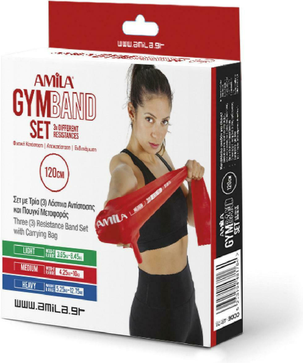 Amila Σετ Λάστιχα Αντίστασης - GymBand 1,2m (3 τεμάχια) - 48178