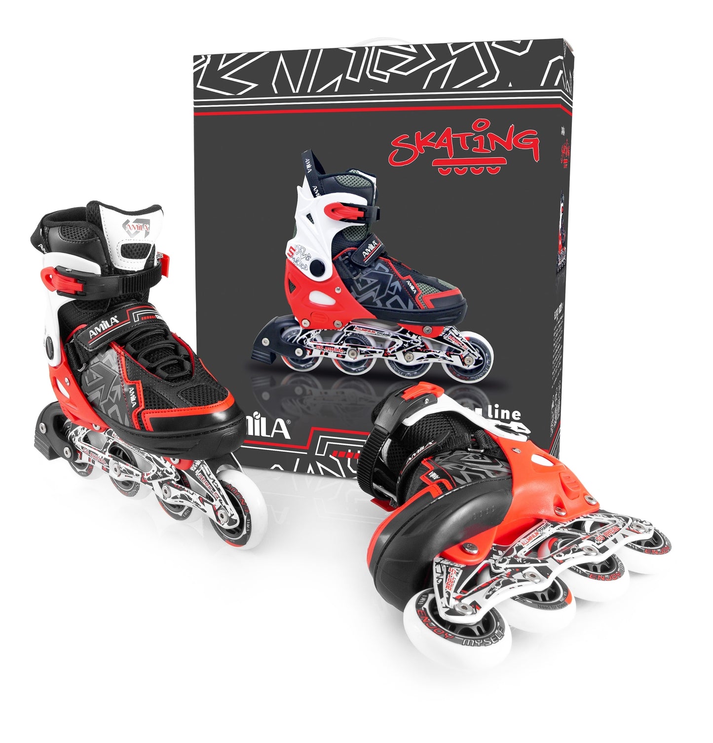 Amila Inline Rollers - Size 40-43 - Red - 48917