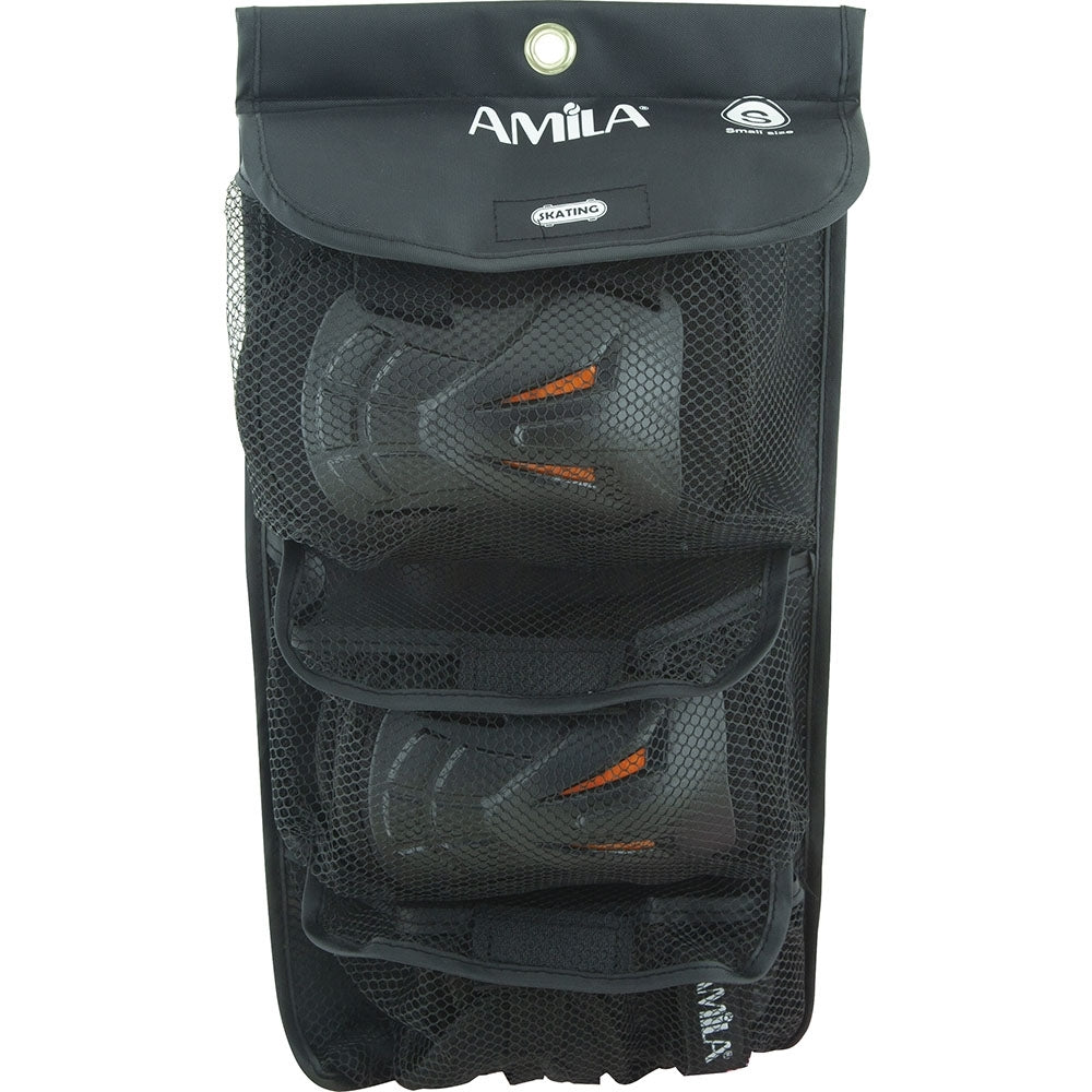 Amila Σετ Προστατευτικά για Rollers & Ποδήλατο - Size L - Black - 49038