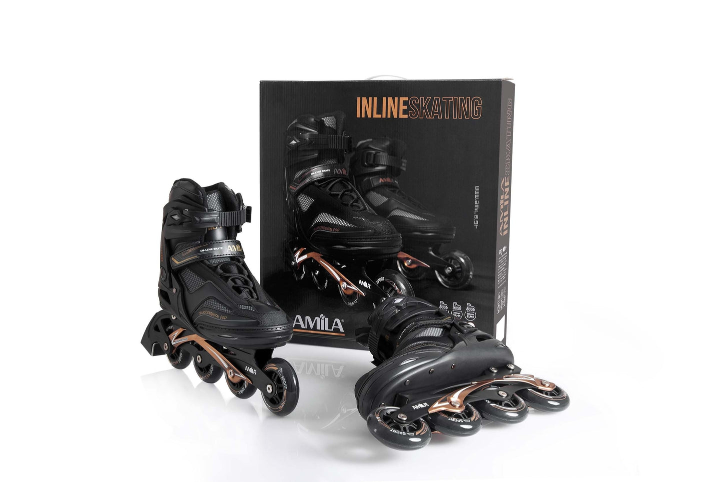 Amila Inline Rollers - Size 45- Black - 49076