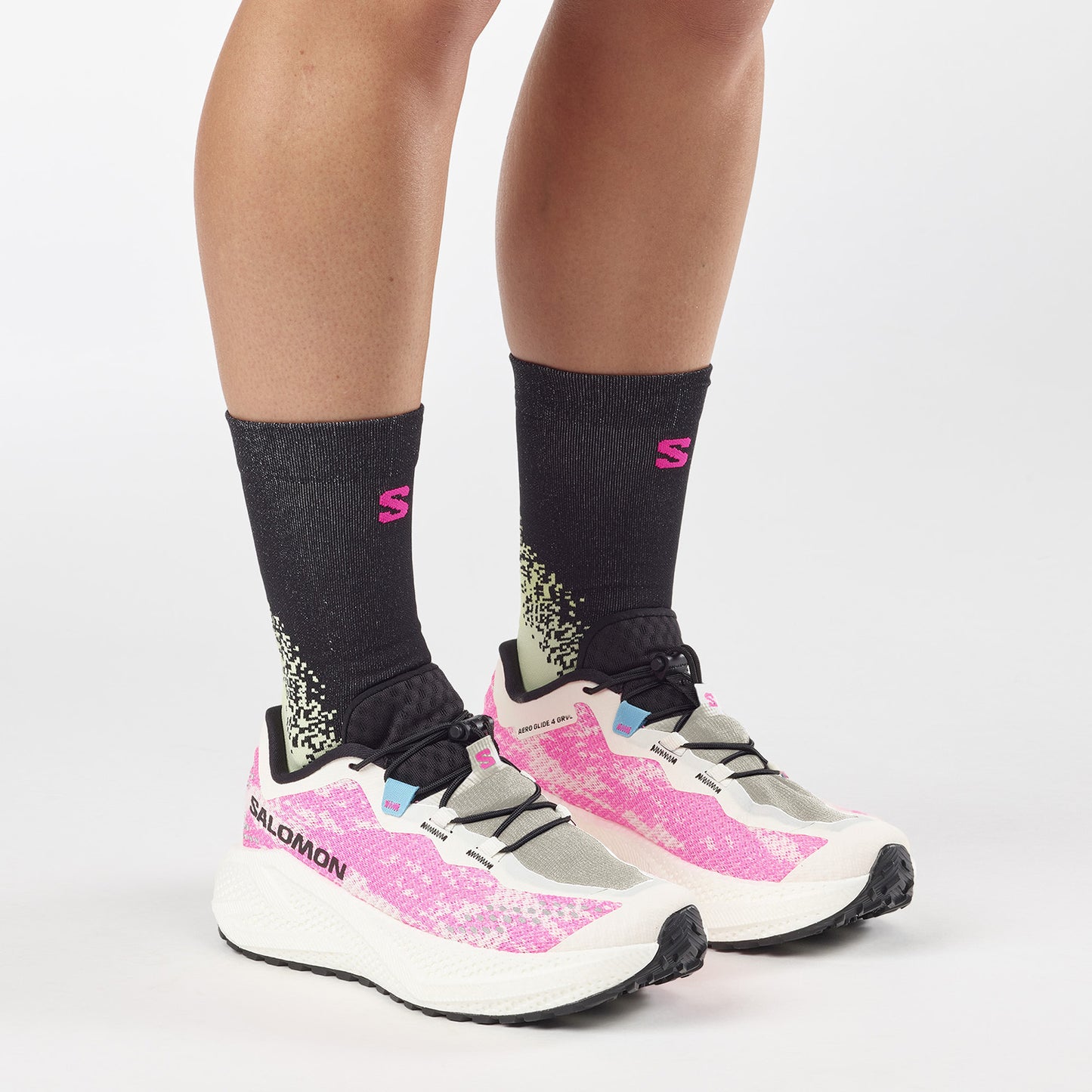 Salomon Γυναικεία Παπούτσια Τρεξίματος Δρόμου - AERO GLIDE 4 GRVL - 491754 VANILLA ICE KNOCKOUT PINK