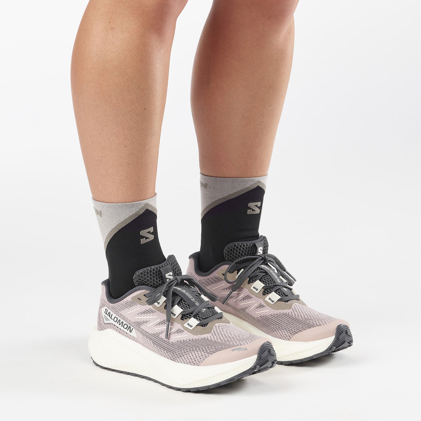 Salomon Γυναικεία Παπούτσια Τρεξίματος Δρόμου - AERO BLAZE 3 GRVL - 492180 SHADOW GRAY VANILLA ICE