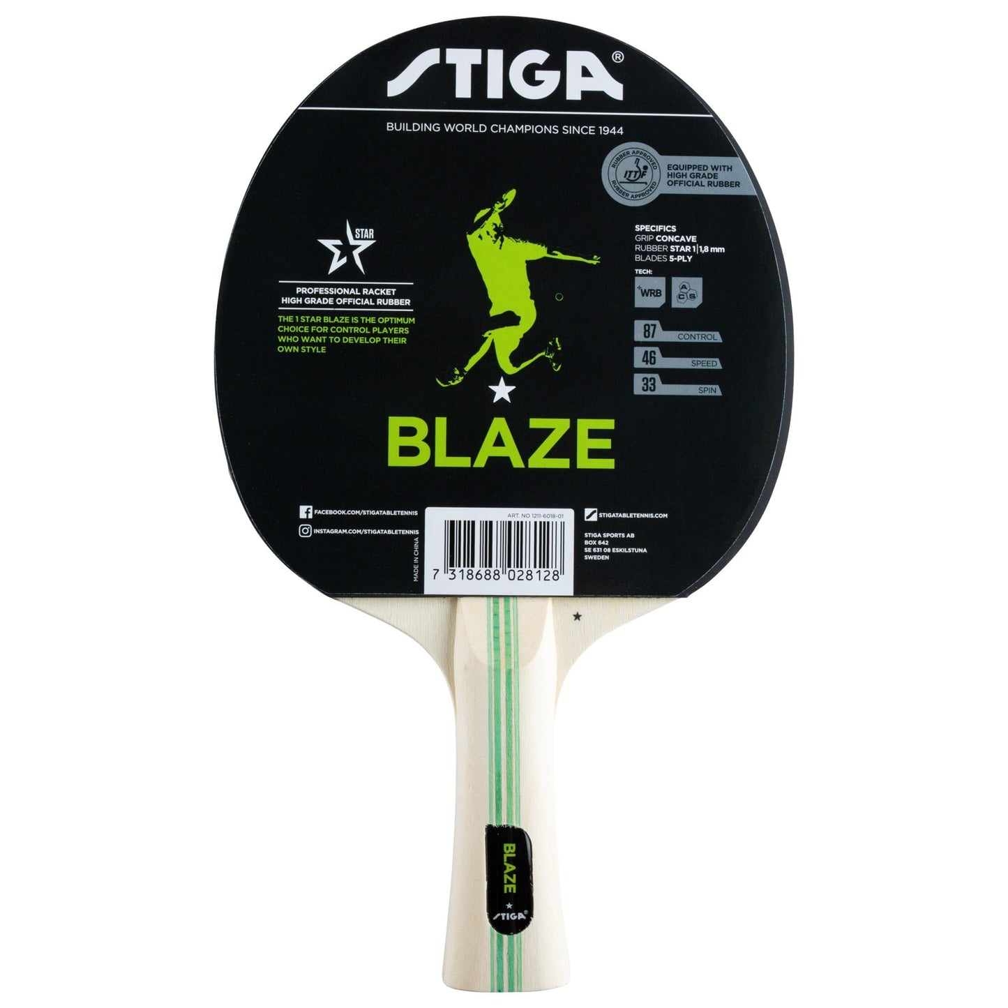 Ρακέτα Ping Pong - BAT 1-Star Blaze 1211-6018 - Stiga