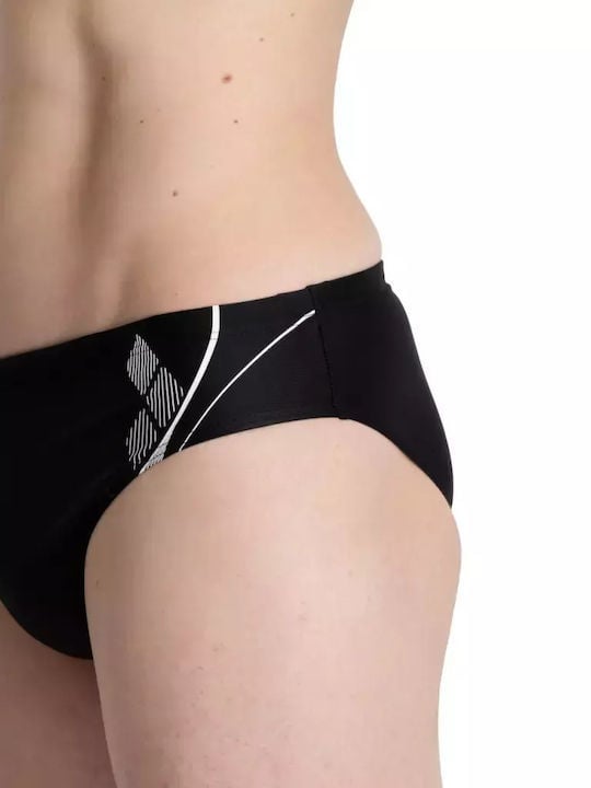 Arena Ανδρικό Μαγιό Προπονητικό - Swim Briefs Graphic - Μαύρο Λευκό - 004097-510