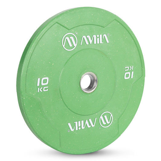 Amila Δίσκος Color Bumper Plate Slim 50 mm 10 kg - 84847 - Green