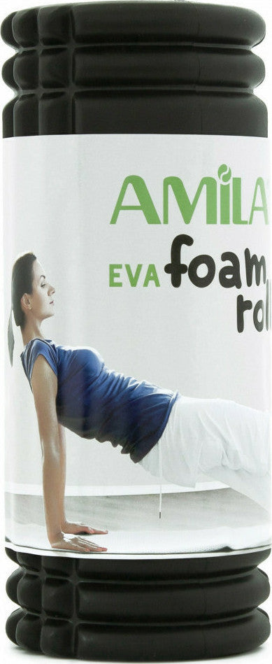 Amila Κύλινδρος Ισορροπίας - Foam Roller Plexus Φ14x33cm - 96822-Black