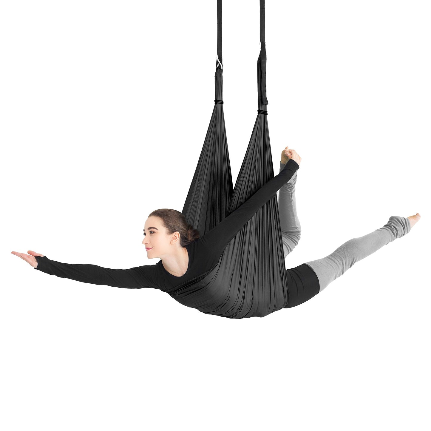 Amila Ύφασμα Aerial Yoga Hammock Iris Nylon 40D 5 m - 96922 - Black
