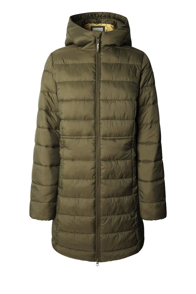 Pepe Jeans Γυναικείο Μπουφάν - long padded puffer jacket - PL4024372-765 - khaki green