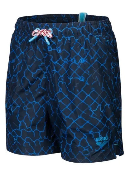 Arena Παιδικό Μαγιό - Boy Beach Boxer Allover - 007186-711 - Dark Blue Multi