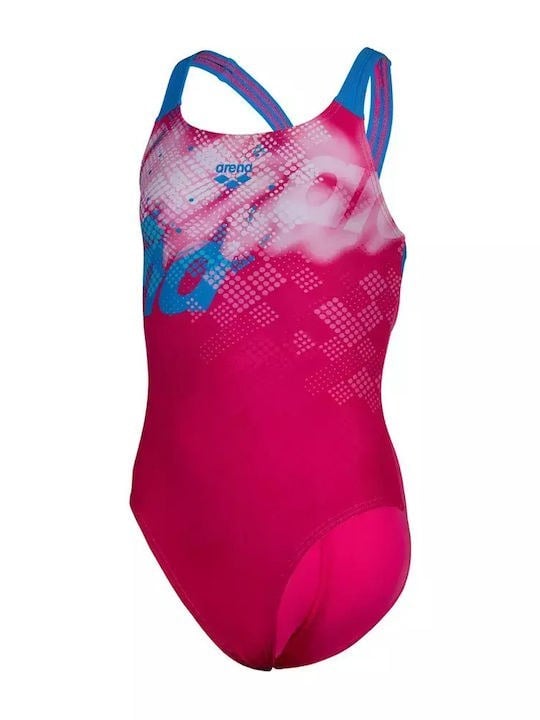 Arena Παιδικό Μαγιό Για Κορίτσια - Splash Point Swimsuit V Back - 007225-900 - Pink