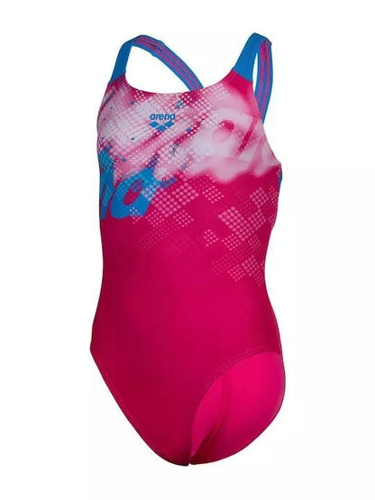 Arena Παιδικό Μαγιό Για Κορίτσια - Splash Point Swimsuit V Back - 007225-900 - Pink