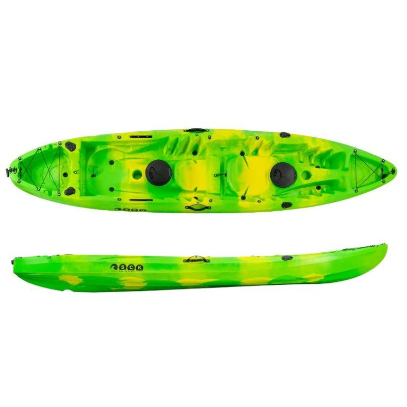 SCK Θαλάσσιο Καγιάκ 2+1 Θέσεων - Nereus Hd - 0201-37152 - Green-Yellow