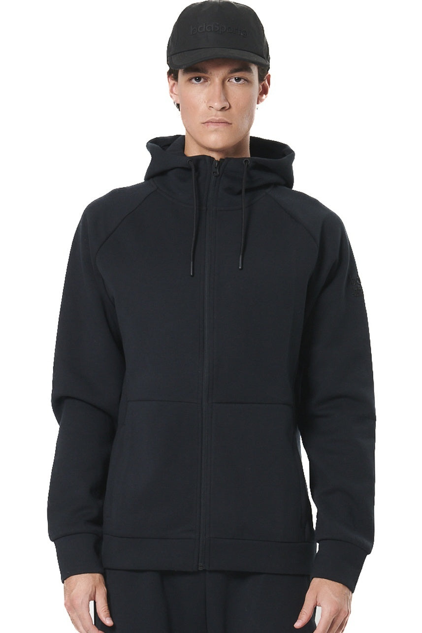 Body Action Ανδρική Fleece Zακέτα με Kουκούλα - 073521-01-BLACK
