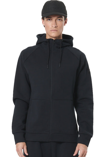 Body Action Ανδρική Fleece Zακέτα με Kουκούλα - 073521-01-BLACK