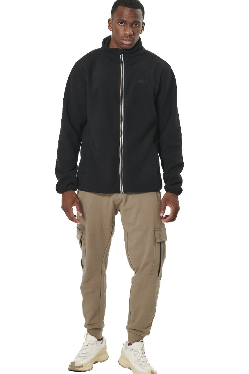Body Action Aνδρική Boucle-Fleece Zακέτα - 073522-01-BLACK