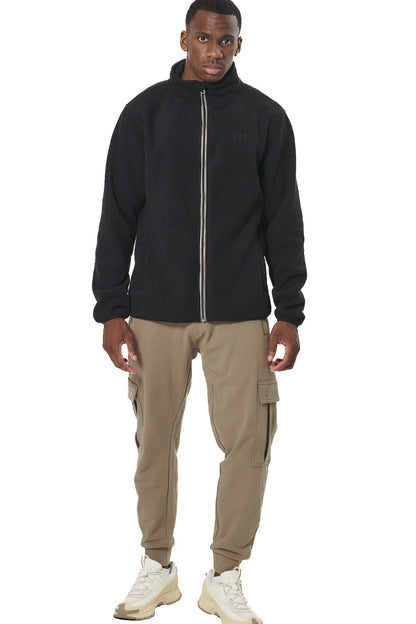 Body Action Aνδρική Boucle-Fleece Zακέτα - 073522-01-BLACK