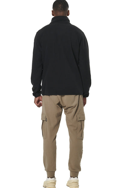 Body Action Aνδρική Boucle-Fleece Zακέτα - 073522-01-BLACK