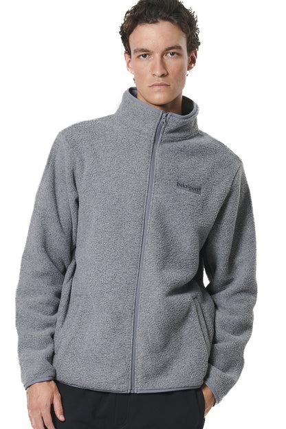 Body Action Ανδρική Sherpa Fleece Zακέτα - 073526-01-PEARL GREY