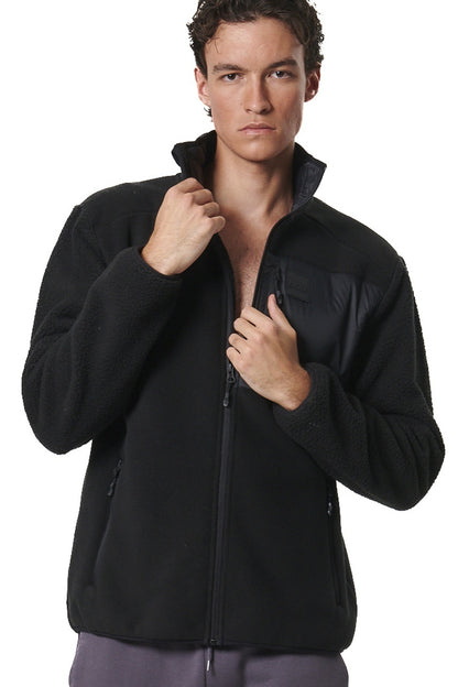 Body Action Ανδρική Sherpa Fleece Zακέτα - 073531-01-BLACK