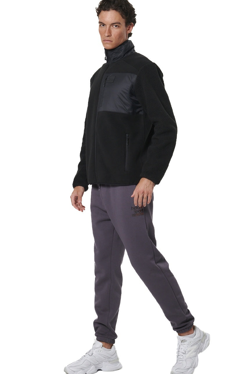 Body Action Ανδρική Sherpa Fleece Zακέτα - 073531-01-BLACK