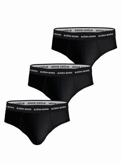Bjorn Borg Ανδρικά Εσώρουχα 3τεμ. - Cotton Stretch Brief 3p - Black