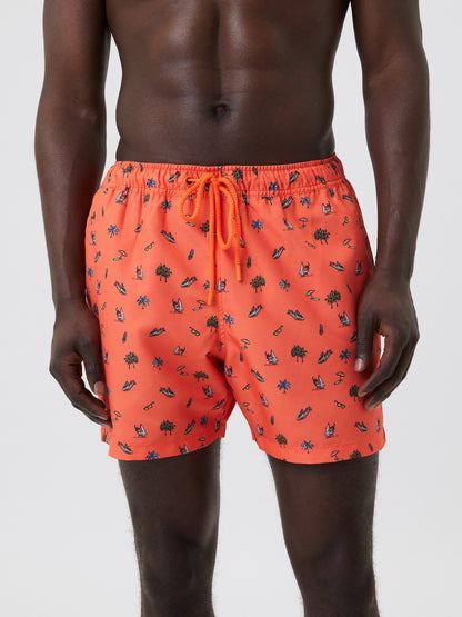 Bjorn Borg Ανδρικό Μαγιό - Borg Print Swim Shorts - BB Small Boat