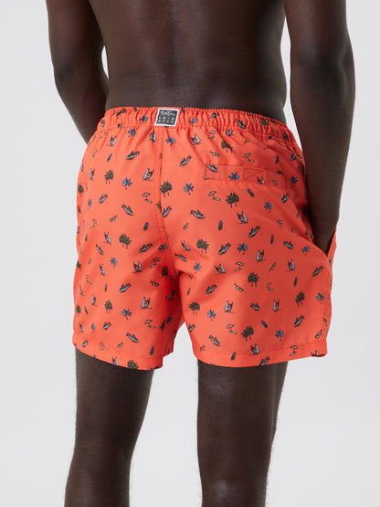 Bjorn Borg Ανδρικό Μαγιό - Borg Print Swim Shorts - BB Small Boat