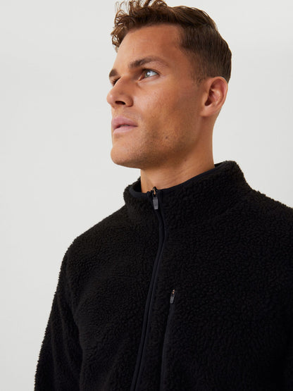 Bjorn Borg Ανδρική Ζακέτα Fleece - Centre Pile Fleece Jacket - Black Beauty