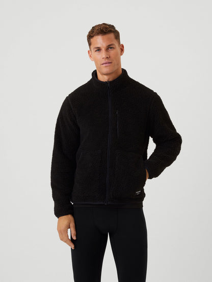 Bjorn Borg Ανδρική Ζακέτα Fleece - Centre Pile Fleece Jacket - Black Beauty
