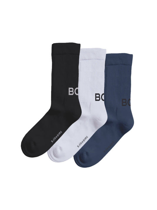 Bjorn Borg Κάλτσες Unisex 3 Ζεύγη - Core Crew Polyamide Sock 3p - Multicolor
