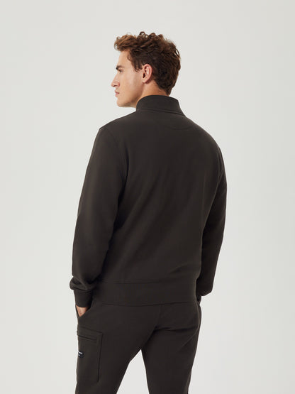 Bjorn Borg Ανδρική Μακρυμάνικη Μπλούζα Με Φερμουάρ - Centre Half Zip - Peat