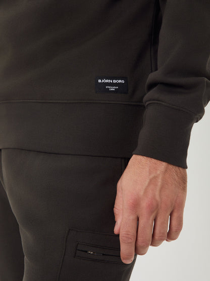 Bjorn Borg Ανδρική Μακρυμάνικη Μπλούζα Με Φερμουάρ - Centre Half Zip - Peat